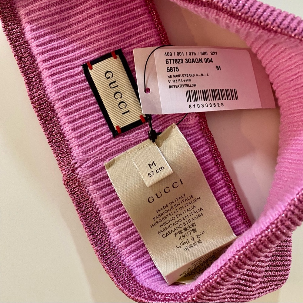 Gucci GG Logo Cashmere Blend Headband - Picture 6 of 9